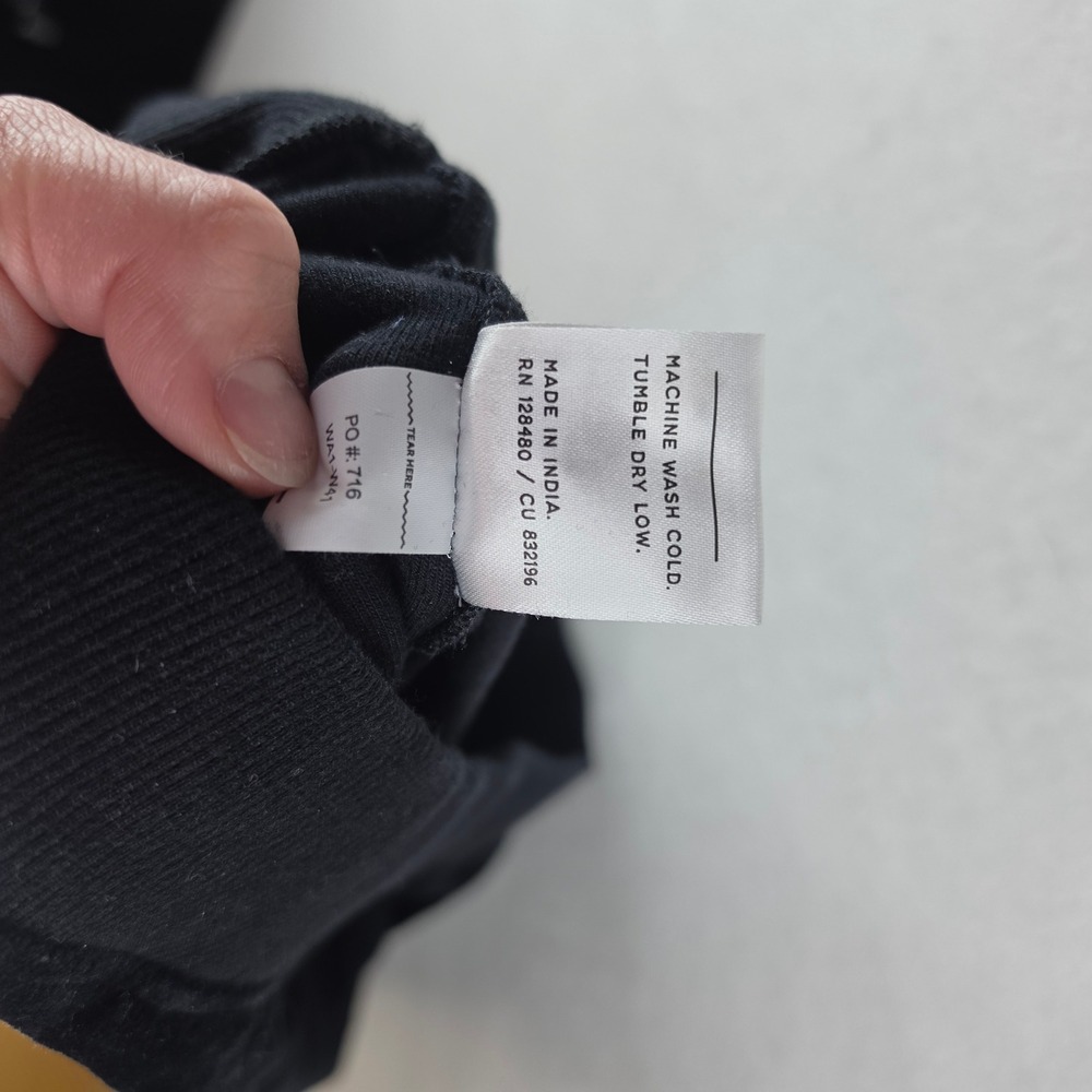 Pact Organic Cotton Velour Lounge Pants Black Wide Leg Small - Picture 5 of 6